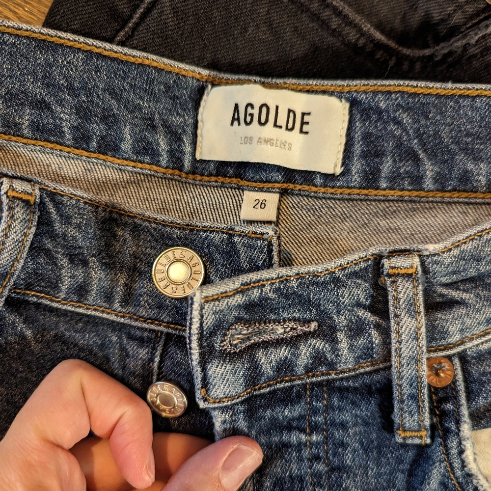 Agolde Distressed Riley Jeans - Picture 7 of 9